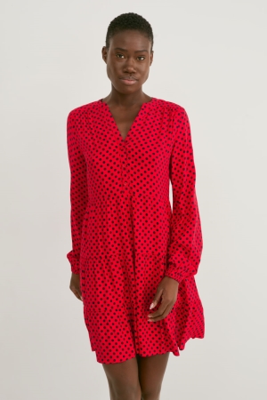 Peignoir C&A A-line Polka Dot Femme Rouge | BC8143569
