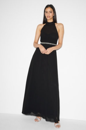 Peignoir C&A Clockhouse Chiffon Partywear Femme Noir | QS6342085