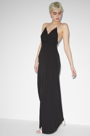 Peignoir C&A Clockhouse Column Partywear Femme Noir | BY2738094