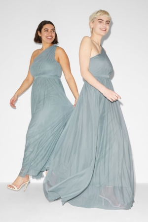 Peignoir C&A Clockhouse Fit & Flare Partywear Femme Turquoise | HI8571063