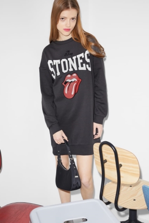 Peignoir C&A Clockhouse Rolling Stones Femme Grise Foncé | NT7658942