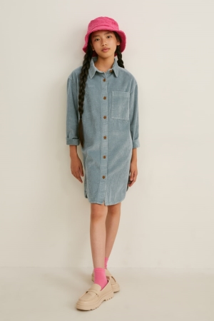 Peignoir C&A Corduroy Fille Menthe Vert | TZ1480625