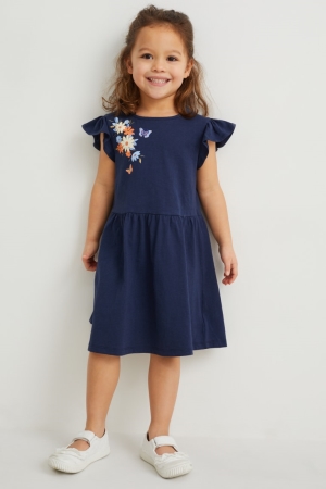 Peignoir C&A Multipack Of 3 With Recycled Coton Fille Bleu Foncé | VE6279801