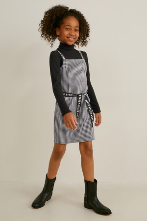 Peignoir C&A Set And Polo Neck 2 Piece Fille Noir Blanche | BI4652391