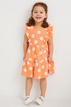 Peignoir C&A Set And Scrunchie With Recycled Coton Fille Orange | VO8503167
