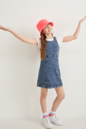 Peignoir C&A Set Denim And Sleeve 2 Piece Fille Bleu | HY9582130