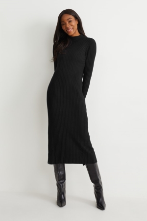 Peignoir C&A Tricoté With Lenzing™ Ecovero™ Femme Noir | NW2746059