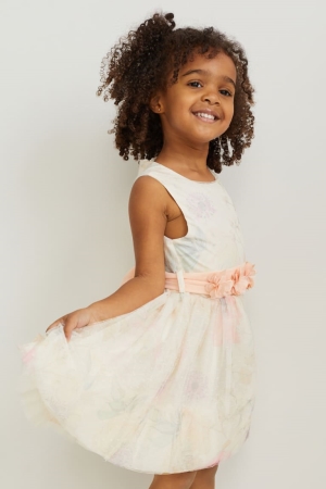 Peignoir C&A With Belt Party Floral Fille Blanche | TS2347108