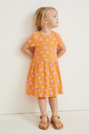Peignoir C&A With Recycled Coton Patterned Fille Orange | NI9563480