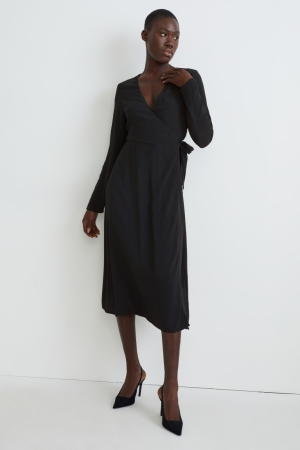 Peignoir C&A Wrap With Lenzing™ Ecovero™ Femme Noir | EC4126035