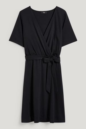 Peignoir C&A Wrap With Tencel™ Modal Fibres Femme Noir | HR6470125