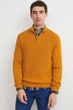 Pulls C&A And Regular Fit Button-down Collar Homme Orange | AW2069517