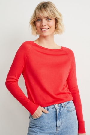 Pulls C&A Basic Lenzing™ Ecovero™ Femme Rouge | IM5061489