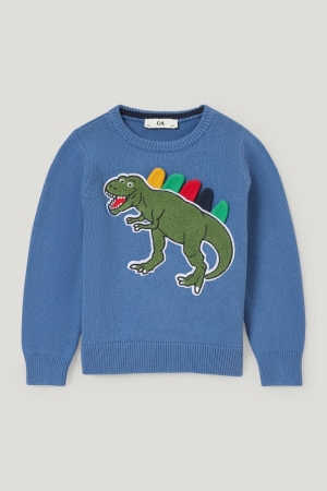 Pulls C&A Dinosaur Fille Bleu | RV7689025