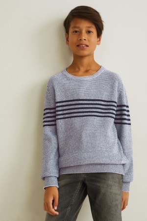 Pulls C&A Fille Bleu Foncé Blanche | XO0983714