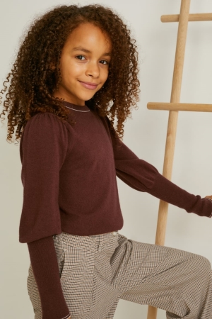Pulls C&A Fille Marron Foncé | KX4021956