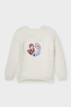 Pulls C&A Frozen Shiny Fille Blanche | NK3659087