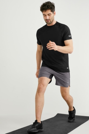 Shorts C&A Active Flex Lycra® Homme Grise | XV1046792