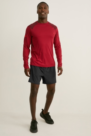 Shorts C&A Active Flex Lycra® Homme Noir | PH7214305