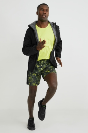 Shorts C&A Active Homme Vert Foncé Noir | IF2058614