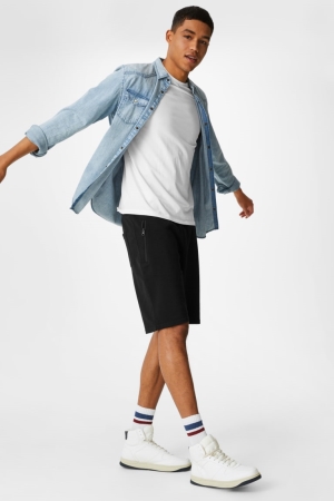 Shorts C&A Clockhouse Sweat Homme Noir | VG5742390