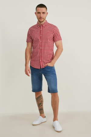 Shorts C&A Mustang Denim Bermuda Chicago Homme Bleu Bleu Clair | MH6023849