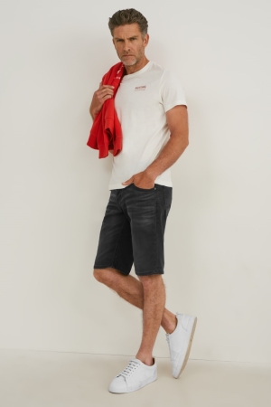 Shorts C&A Mustang Denim Chicago Homme Bleu Grise | ZB3829760