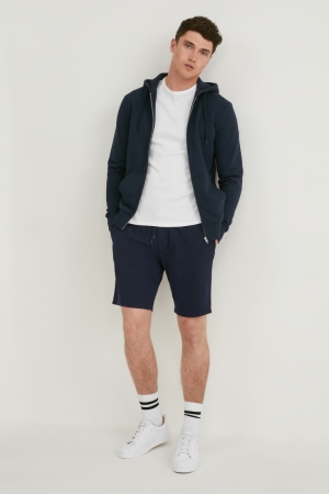 Shorts C&A Sweat Organic Coton Homme Bleu Foncé | OI8541932