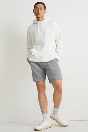 Shorts C&A Sweat With Organic Coton Homme Grise Clair | AJ1096375