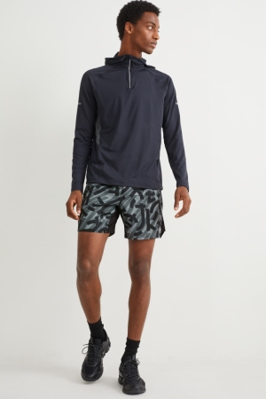 Shorts C&A Technical Homme Grise Noir | XV8021435