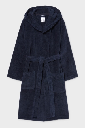 Sous Vêtement C&A Bathrobe With Hood Organic Coton Garcon Bleu Foncé | HM6837591
