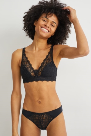 Sous Vêtement C&A Bralette Femme Noir | UQ8134967
