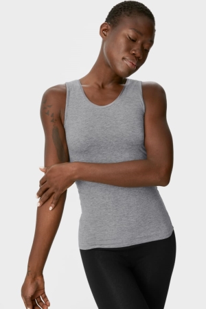 Sous Vêtement C&A Camisole Femme Grise Clair | JX9761403