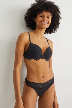 Sous Vêtement C&A Lanières Femme Noir | NS9276081