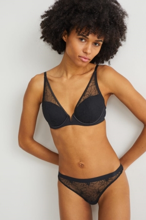 Sous Vêtement C&A Lanières Femme Noir | XM1246583