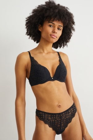 Sous Vêtement C&A Lanières Lycra® Femme Noir | QS1052794