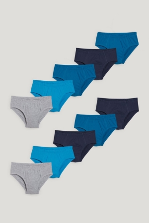 Sous Vêtement C&A Multipack Of 10 Briefs Organic Coton Garcon Bleu | KX3460185
