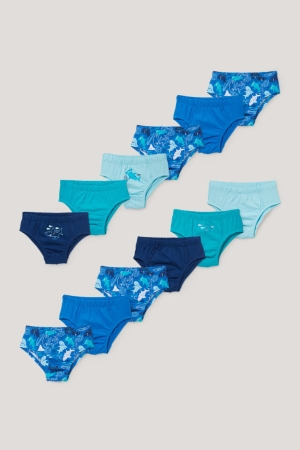 Sous Vêtement C&A Multipack Of 12 Briefs Organic Coton Garcon Bleu | OB0423956
