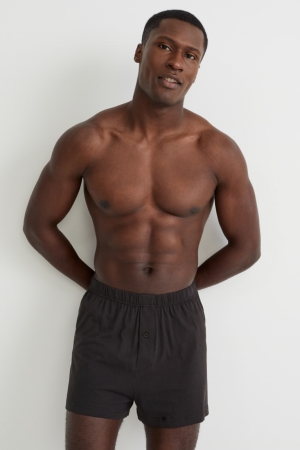 Sous Vêtement C&A Multipack Of 2 Boxer Jersey Organic Coton Homme Noir | OV0631259