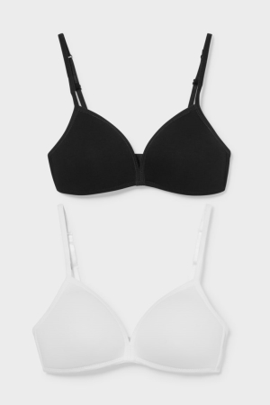 Sous Vêtement C&A Multipack Of 2 Bra Organic Coton Fille Blanche | YG3726480