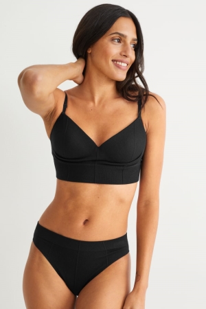 Sous Vêtement C&A Multipack Of 2 Briefs Seamless Lycra® Femme Noir | HW5963041