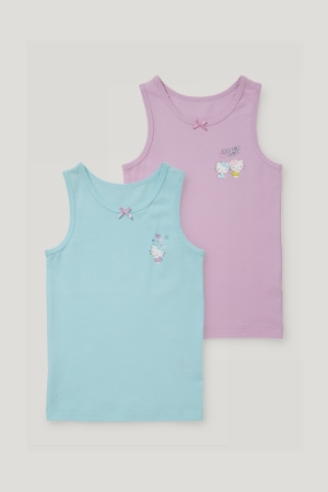 Sous Vêtement C&A Multipack Of 2 Hello Kitty Vest Organic Coton Fille Violette Clair | HO9327614