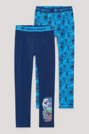 Sous Vêtement C&A Multipack Of 2 Jurassic World Long Pants Garcon Bleu Foncé | WM4569173