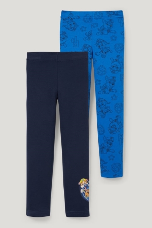 Sous Vêtement C&A Multipack Of 2 Paw Patrol Long Pants Organic Coton Garcon Bleu Foncé | FV0641927