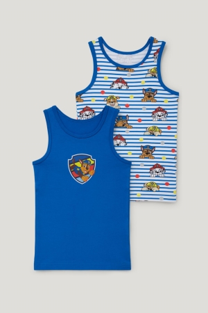 Sous Vêtement C&A Multipack Of 2 Paw Patrol Vest Organic Coton Garcon Bleu Foncé | GT3290578