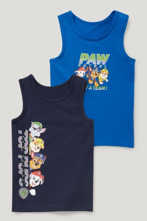 Sous Vêtement C&A Multipack Of 2 Paw Patrol Vest Organic Coton Garcon Bleu Foncé | KY7032561