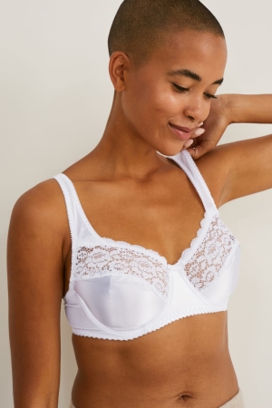Sous Vêtement C&A Multipack Of 2 Underwire Bra Lycra® Femme Blanche | ZX1327458