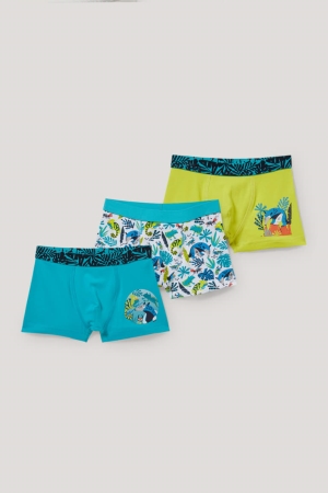 Sous Vêtement C&A Multipack Of 3 Boxer Organic Coton Garcon Bleu | IK9280345