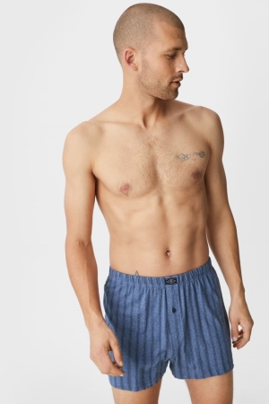 Sous Vêtement C&A Multipack Of 3 Boxer Organic Coton Homme Grise Foncé Grise Clair | KN2576098