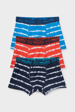 Sous Vêtement C&A Multipack Of 3 Boxer Organic Coton Garcon Bleu | ML3750692